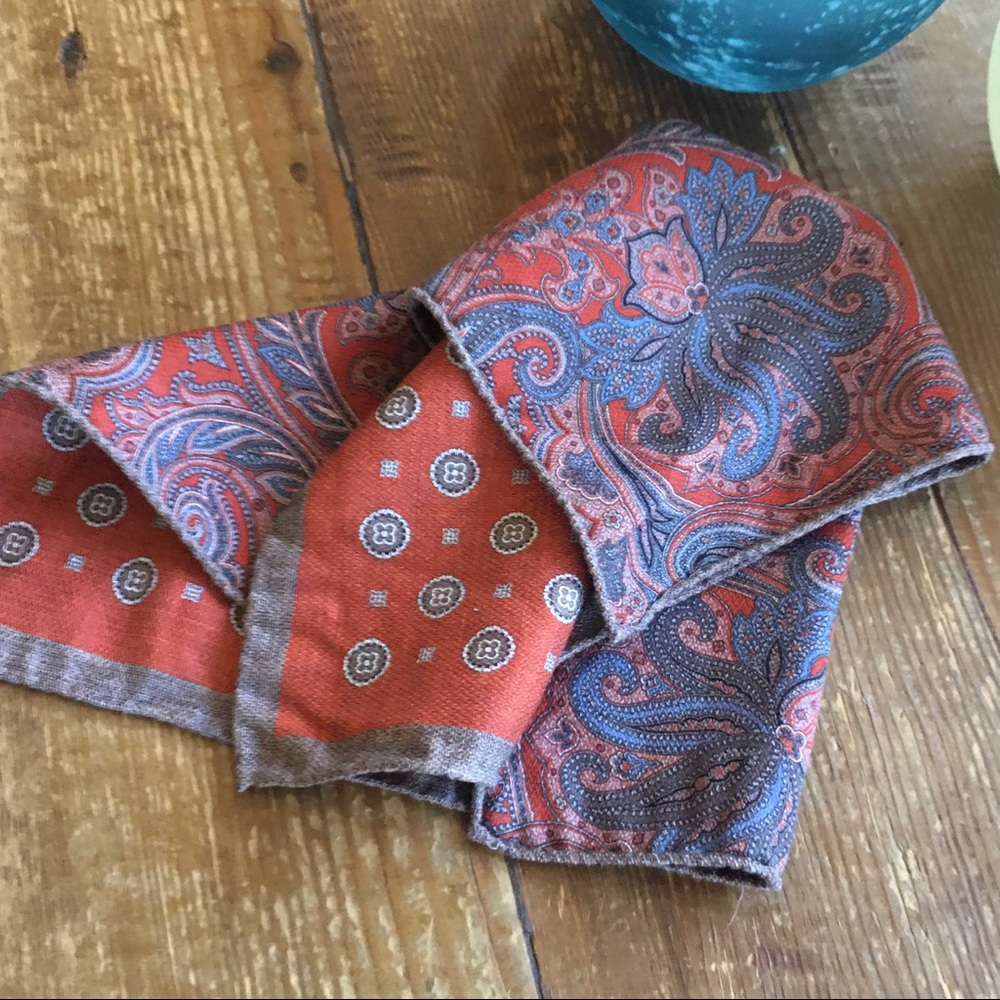 Made in Italy Reversible 100% Silk Square